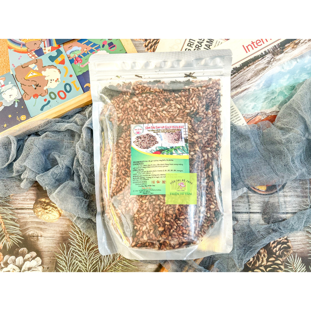 Cốm Gạo Lứt Sấy Vị Rong Biển Giòn Rụm