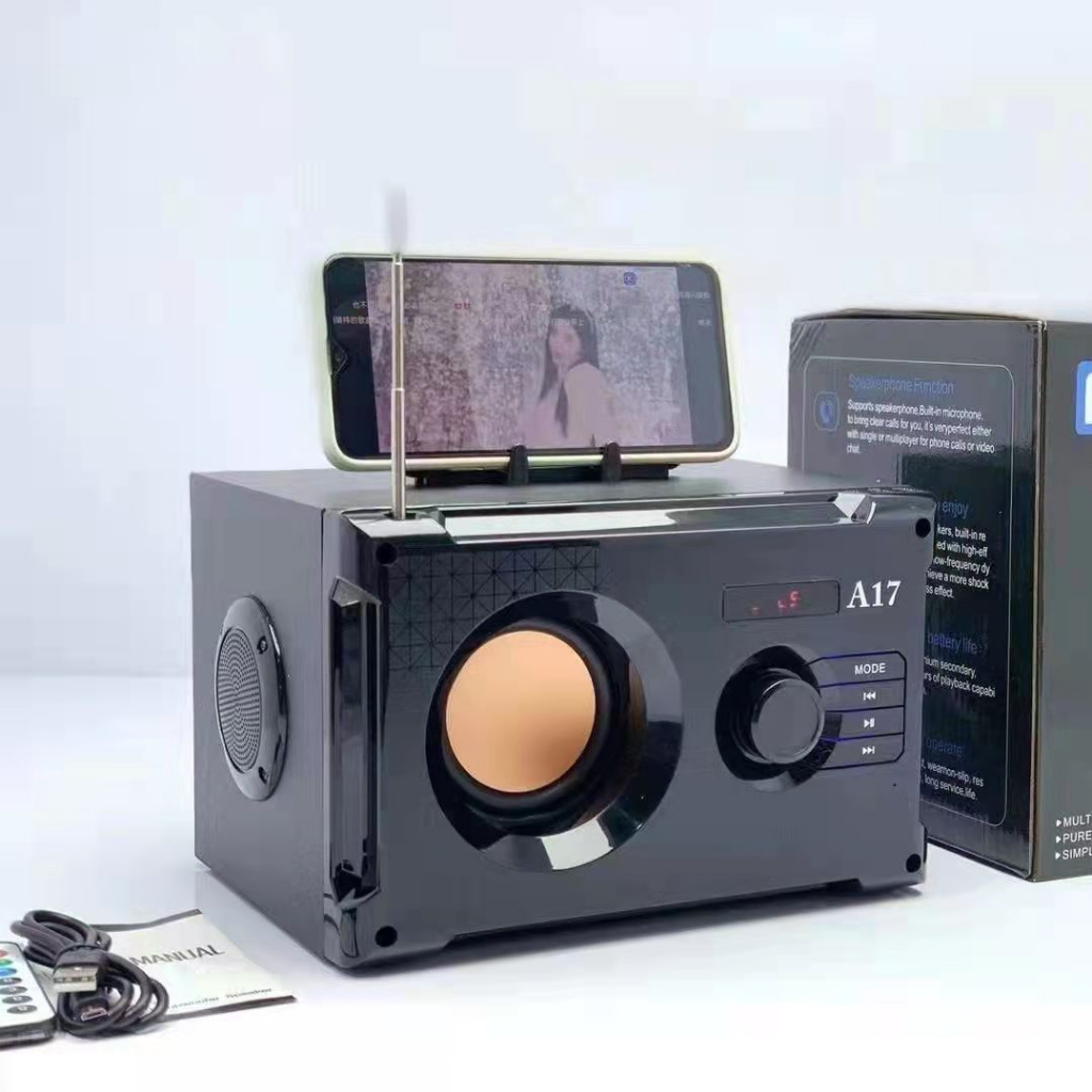 Loa bluetooth kiêm đài FM/AM A17 âm thanh chất lượng, bắt sóng khỏe, pin trâu-Bảo hành 6 tháng