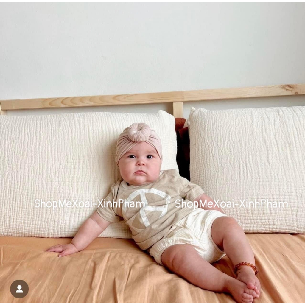 [Size 3M 3-5kg link 2] Áo phông Organic cotton hiệu Little...Co xuất dư dòng cao cấp cho bé trai/gái