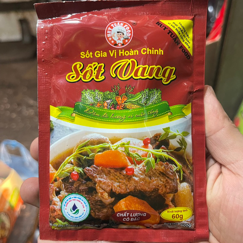 XỐT GIA VỊ HOÀN CHỈNH SỐT VANG- Huy Tuấn food gói 60g