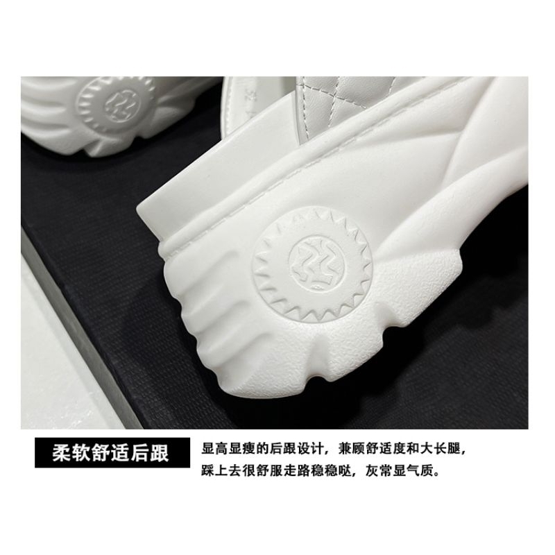 Dép nữ trắng đen đế siêu nhẹ đế 8cm