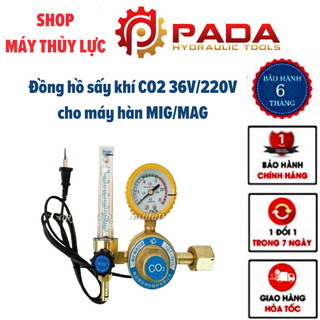 Đồng hồ sấy khí CO2 36V/220V cho máy hàn MIG/MAG