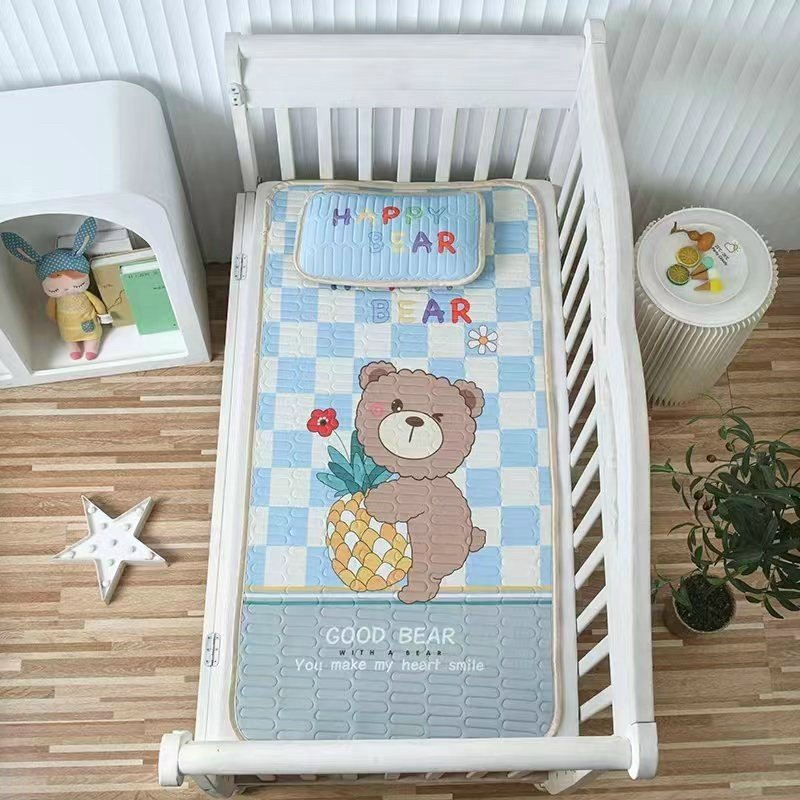 Chiếu điều hoà cao su non giá rẻ trẻ em - thông thoáng mát lạnh kèm gối cho bé mẫu mới nhất 2023