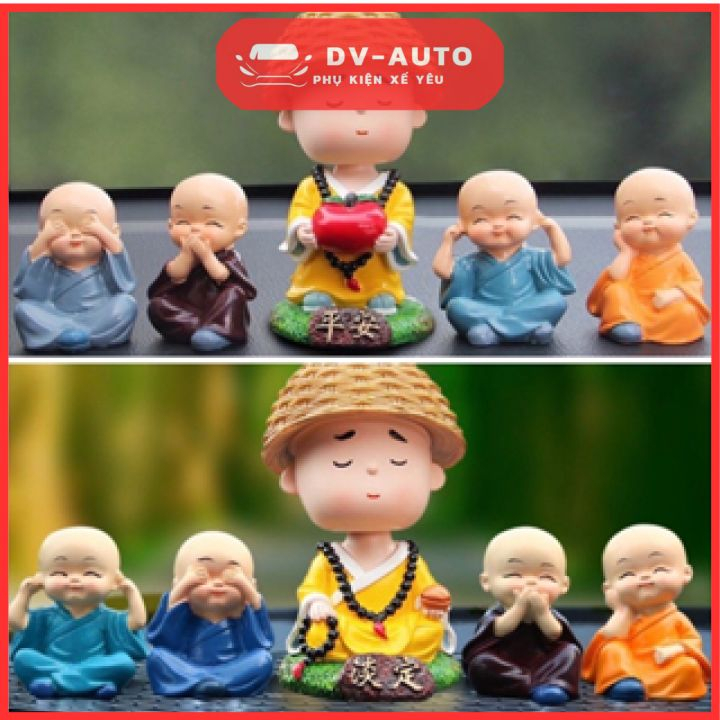 Tượng hoà thượng đầu lắc lư để xe ô tô, trang trí nhà cửa giữ tâm thanh tịnh trước cuộc sống hiện đại by DV AUTO