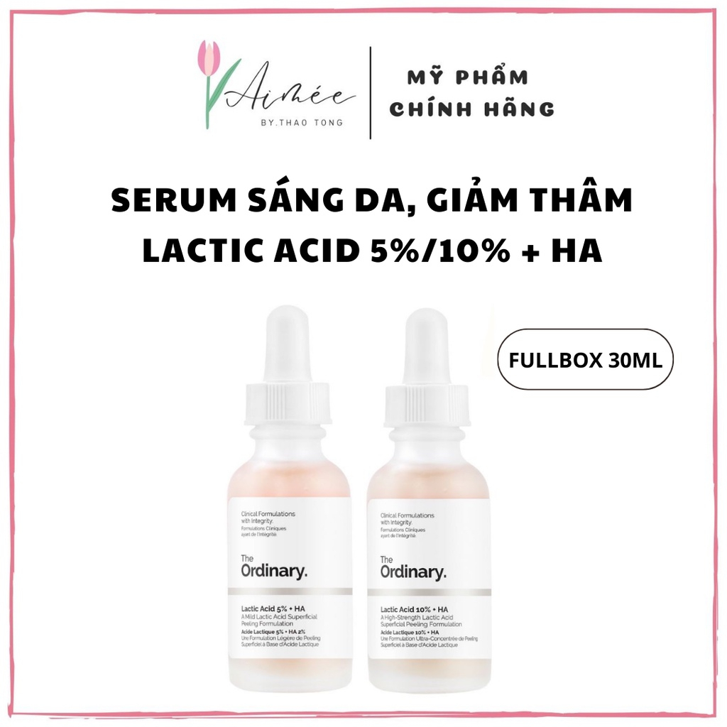 Serum Sáng da giảm thâm Lactic Acid 5% / 10% + HA - The Ordinary 30ml (cosmetic) | BigBuy360 - bigbuy360.vn