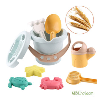 Đồ chơi xúc cát đi biển bằng nhựa lúa mạch cho bé từ 3 tuổi
