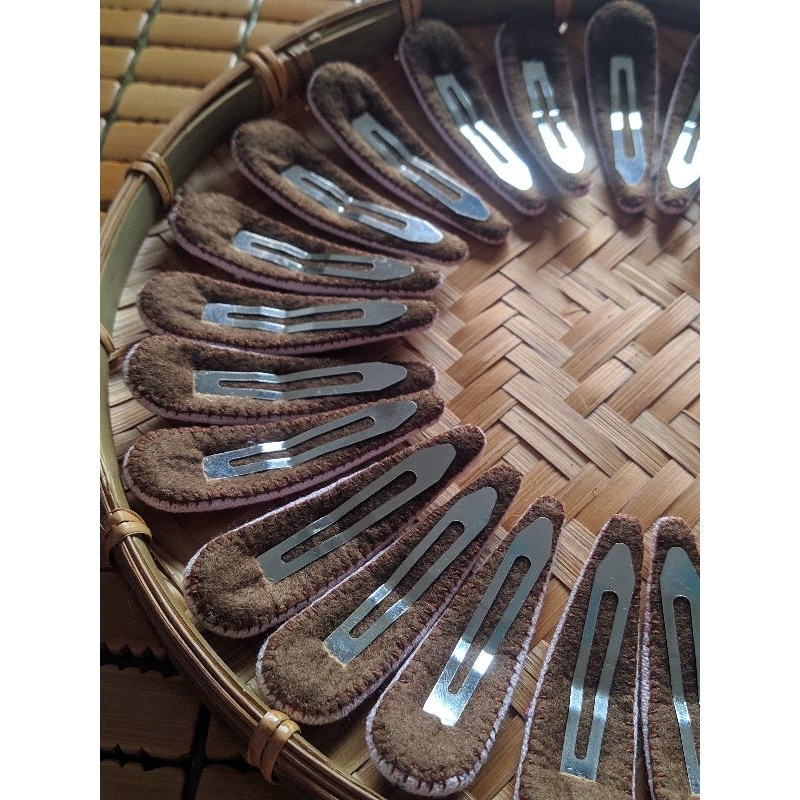 Kẹp tóc handmade màu trơn