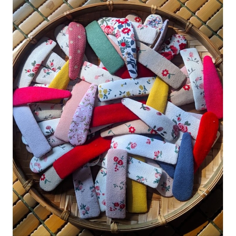 Kẹp tóc handmade màu trơn