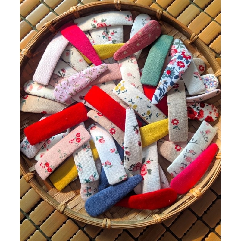 Kẹp tóc handmade màu trơn