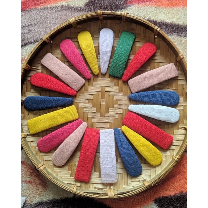 Kẹp tóc handmade màu trơn