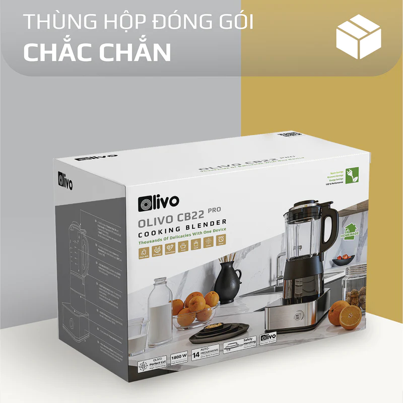 Máy Xay Sữa Hạt Olivo CB22 Pro- Phiên Bản Cao Cấp- Tặng Cối Xay Khô