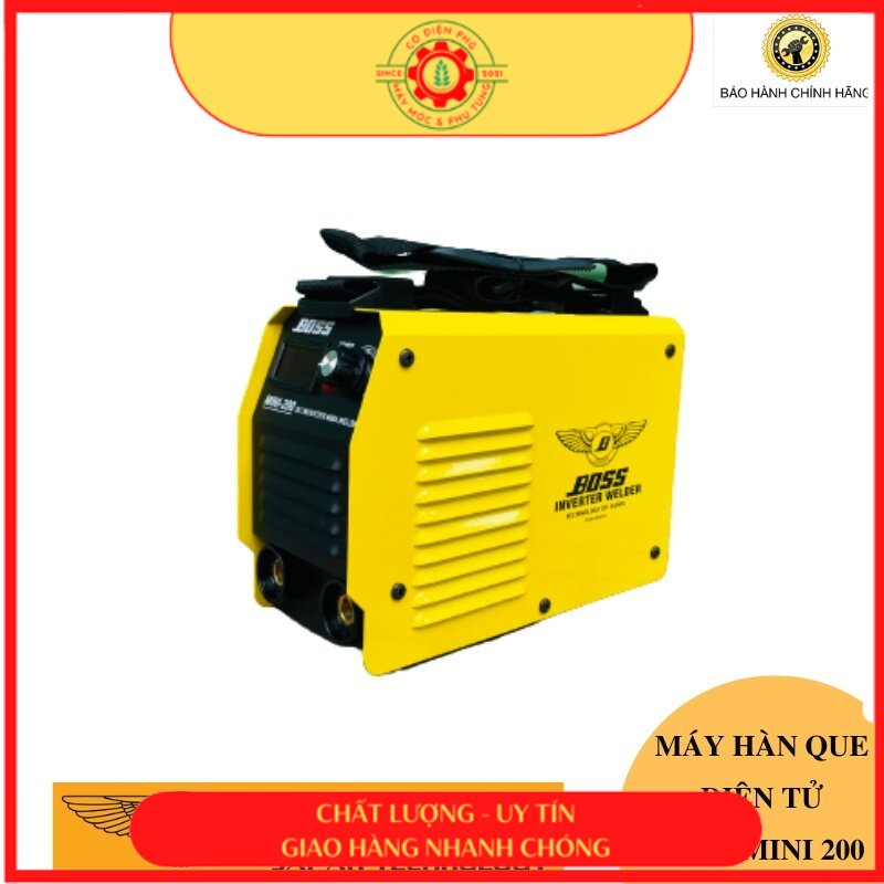 Máy hàn điện tử BOSS MINI ARC 200A | Công suất 200A | Sử dụng que hàn 1,6 - 3,2 ly | Công nghệ Nhật
