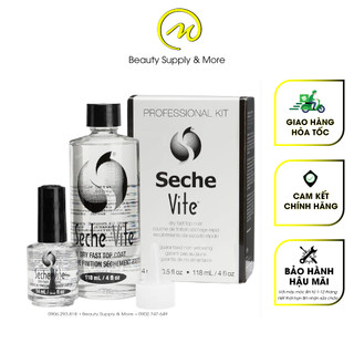 Sơn Bóng Nhanh Khô Seche (Set gồm 1 chai 118ml + 1 chai 14ml)[ Cam Kết Chuẩn Mỹ]