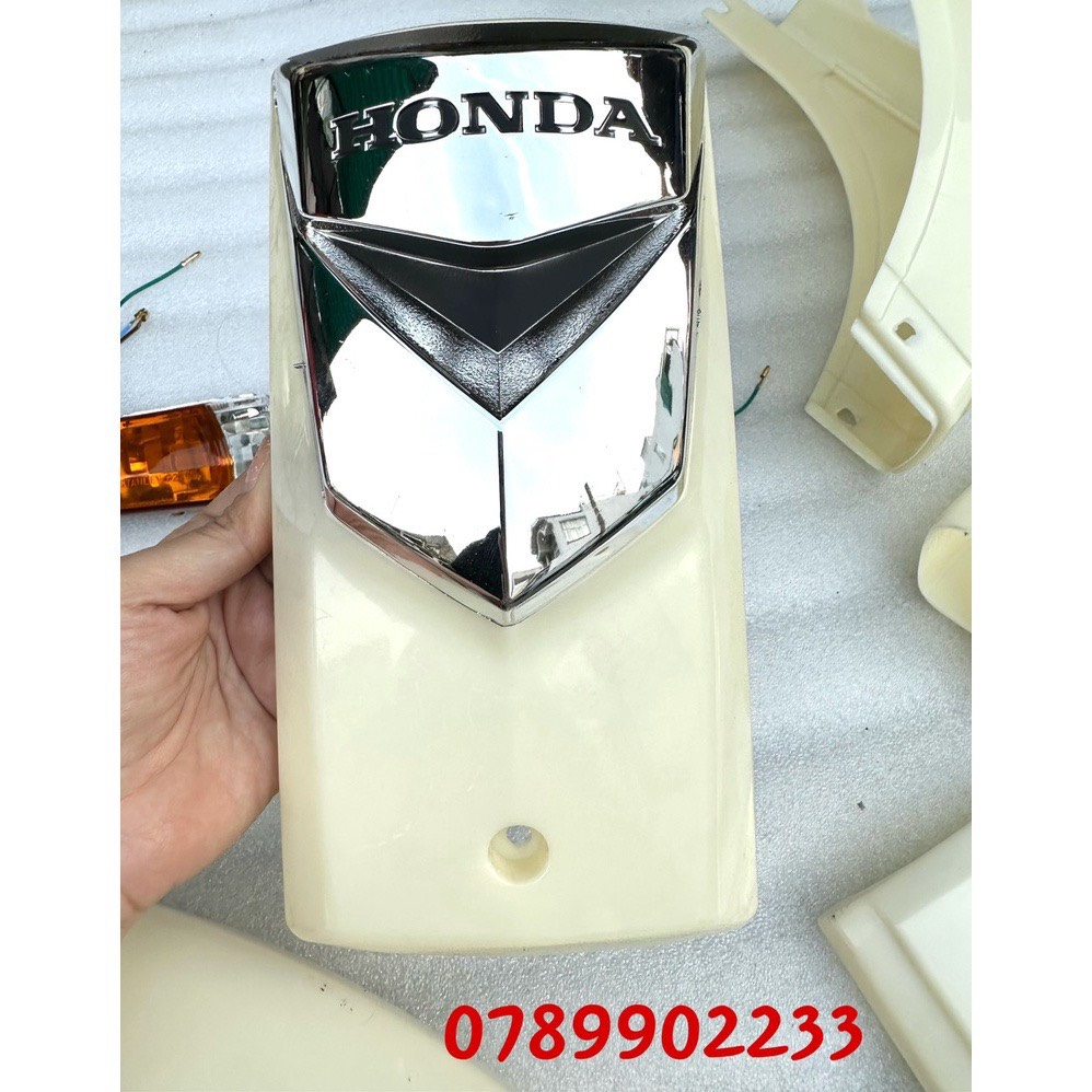 FULL BỘ ĐẦU ĐÈN + MẶT NẠ NHỰA  ABS XE SUPPER DREAM ĐẦU LỒI KHÔNG SƠN