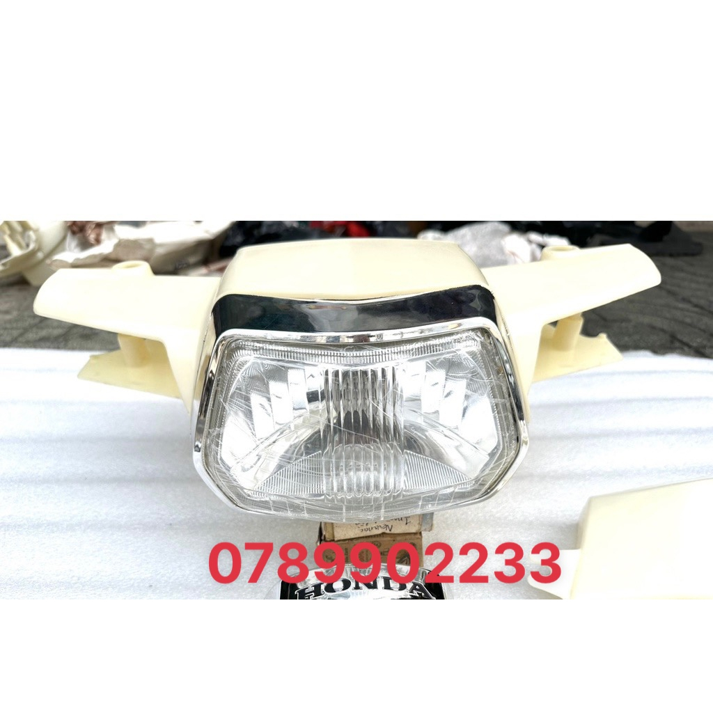 FULL BỘ ĐẦU ĐÈN + MẶT NẠ NHỰA  ABS XE SUPPER DREAM ĐẦU LỒI KHÔNG SƠN