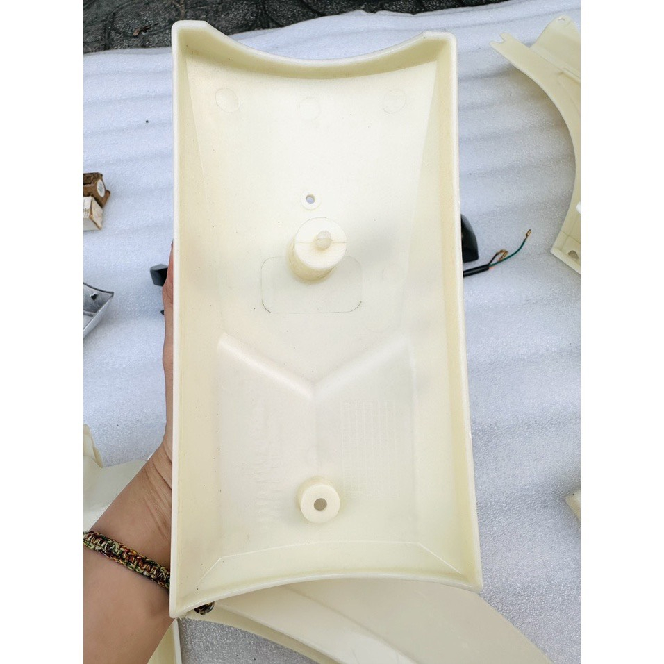 FULL BỘ ĐẦU ĐÈN + MẶT NẠ NHỰA  ABS XE SUPPER DREAM ĐẦU LỒI KHÔNG SƠN