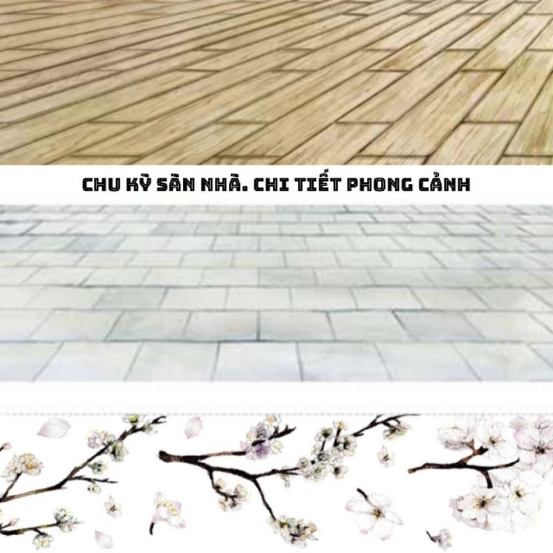 Chu Kỳ Washi 35cm Sàn Nhà, Chi Tiếc Phong Cảnh