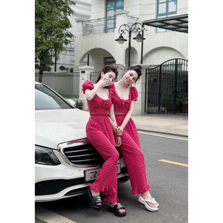 🌈BIGSIZE SET ÁO CARO NHÚNG CHỈ🌈