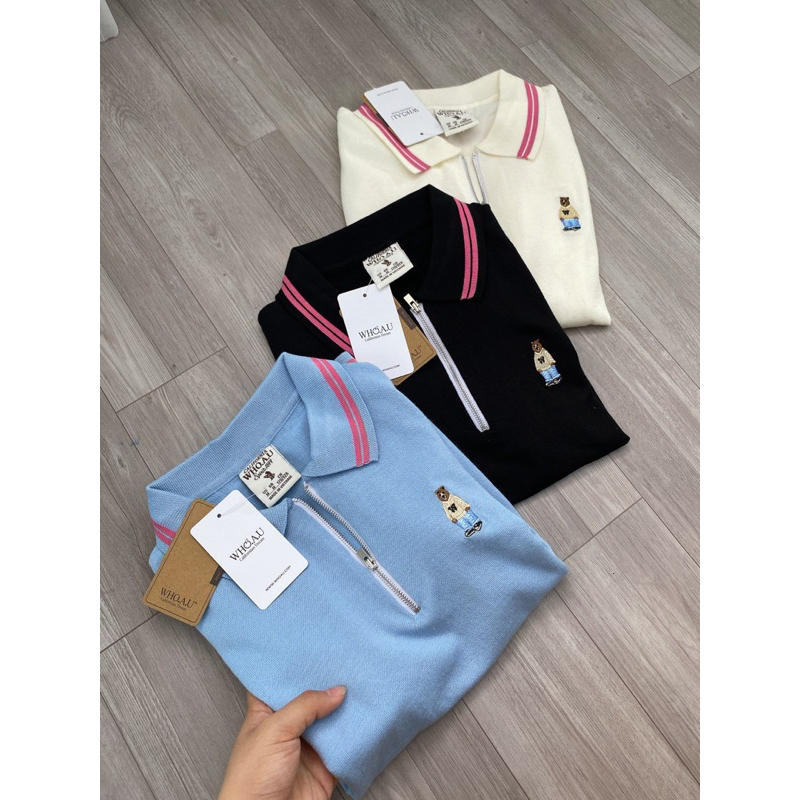 Áo polo gấu whoo-au