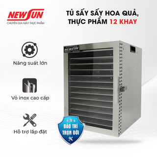 Tủ sấy sấy hoa quả, thực phẩm NEWSUN 12 khay  - Hàng chính hãng - Bảo hành chính hãng 12 tháng