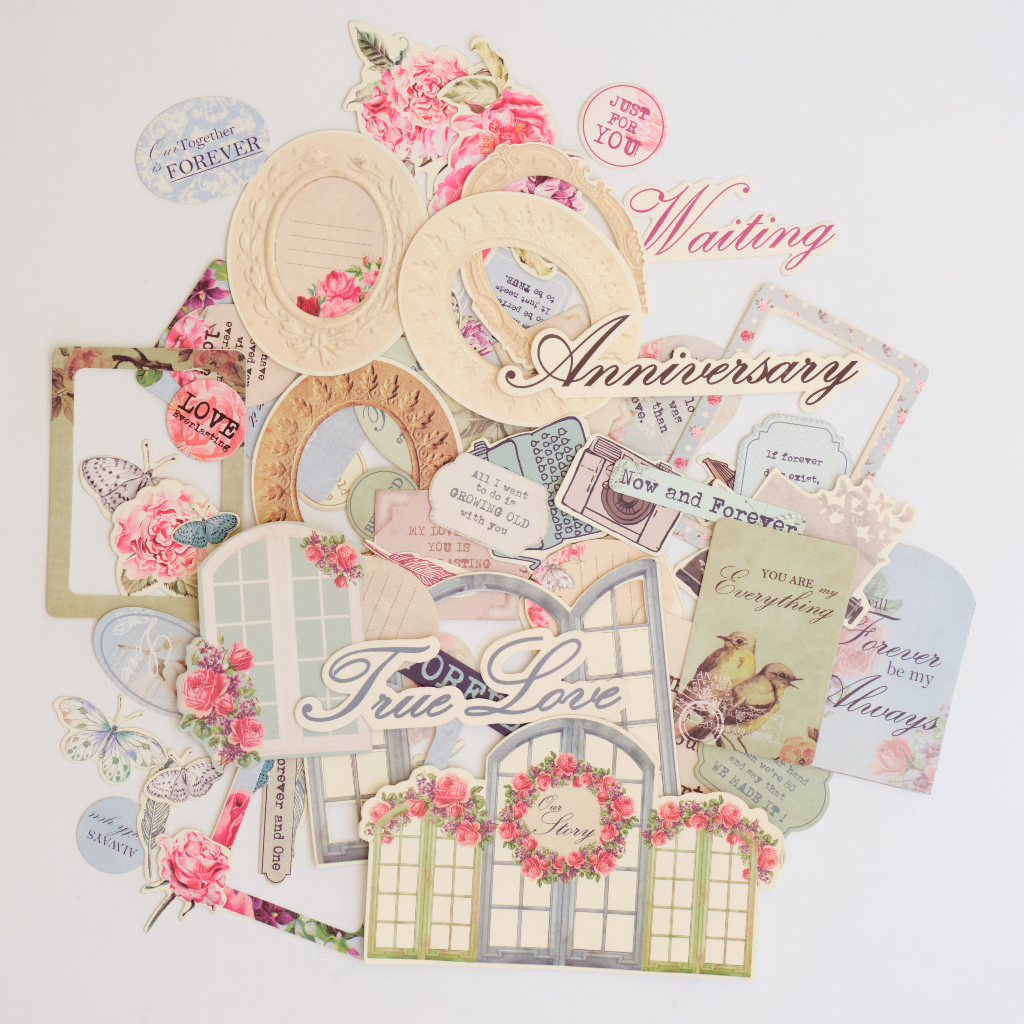 Bộ 60 sticker (hình cắt viền) dùng trang trí sổ, khung ảnh, album_ The Notebook