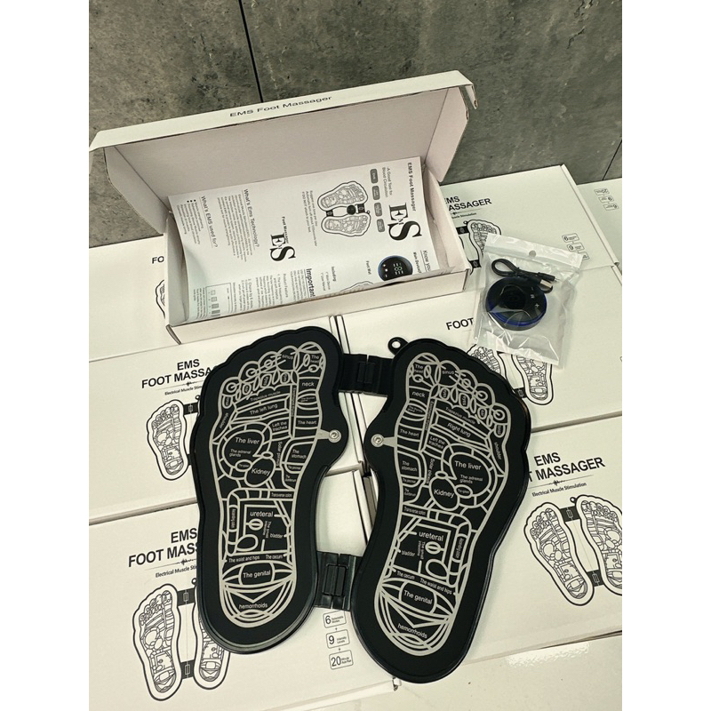Máy massa chân trị liệu xung điện . Phiên bản cao cấp EMS FOOT MASSAGER 2023
