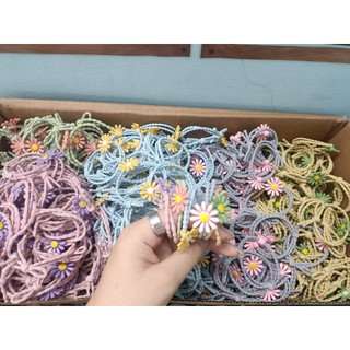 Dây Cột Tóc Hoa Cúc Phong Cách Hàn Quốc Siêu Dễ Thương