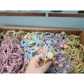 Dây Cột Tóc Hoa Cúc Phong Cách Hàn Quốc Siêu Dễ Thương