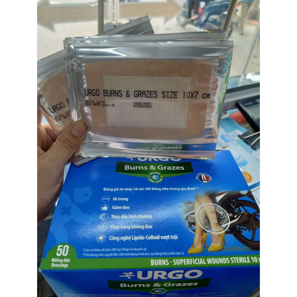 URGO Burns & Grazes - Cho các vết bỏng nhẹ , trầy nhẹ mau lành