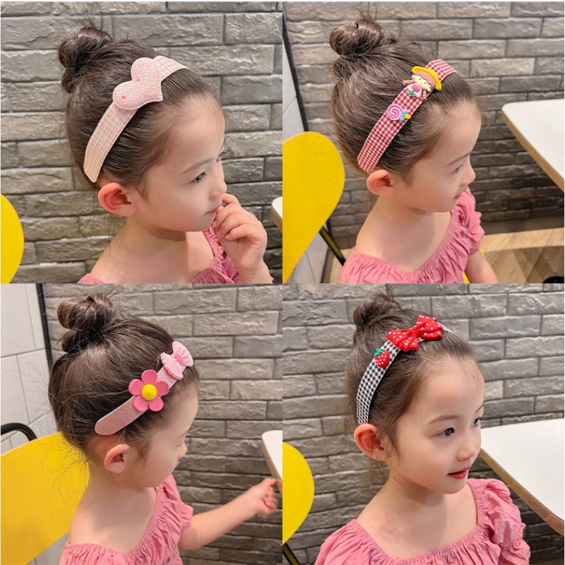 Băng Đô Dán Tóc Kiểu Dáng Hoạt Hình Xinh Xắn Cho Bé Gái