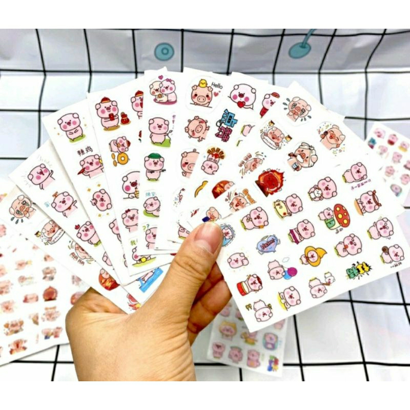Hộp hình dán sticker 12 tờ xinh xắn