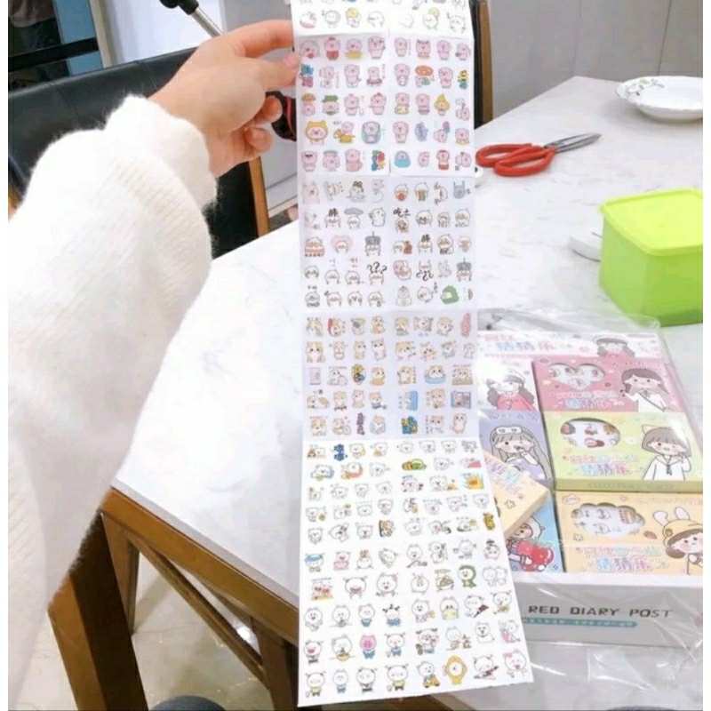 Hộp hình dán sticker 12 tờ xinh xắn