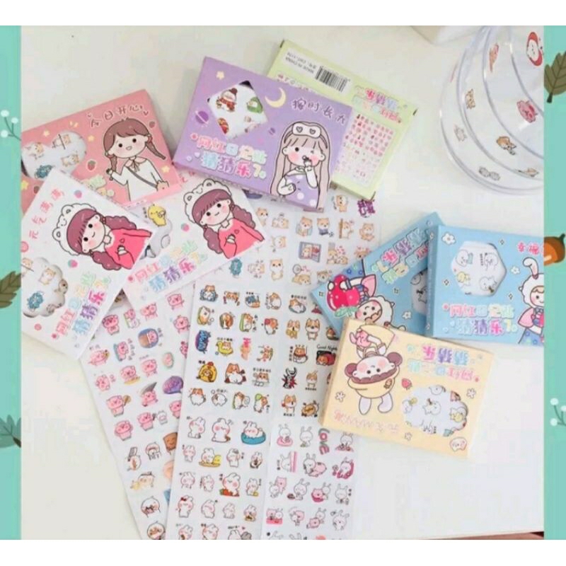 Hộp hình dán sticker 12 tờ xinh xắn