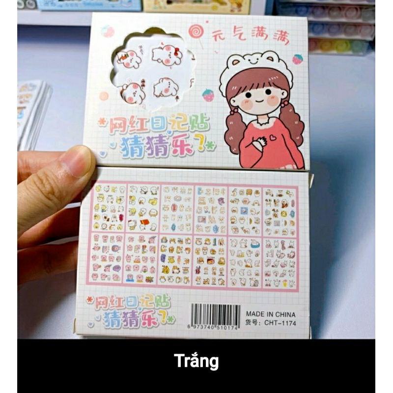 Hộp hình dán sticker 12 tờ xinh xắn