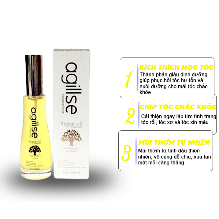 Tinh dầu dưỡng tóc agillse Argan Oil 80ml