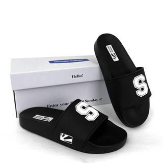 Dép Nam Nữ Unisex Quai Ngang Slipper chữ S dập nổi siêu hót