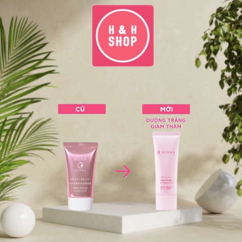 Chống nắng 3 trong 1 Senka Aqua Bright Serum in CC 40g