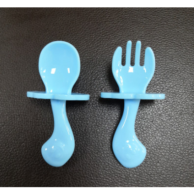 Bộ thìa nĩa có nút chặn an toàn cho bé ăn dặm