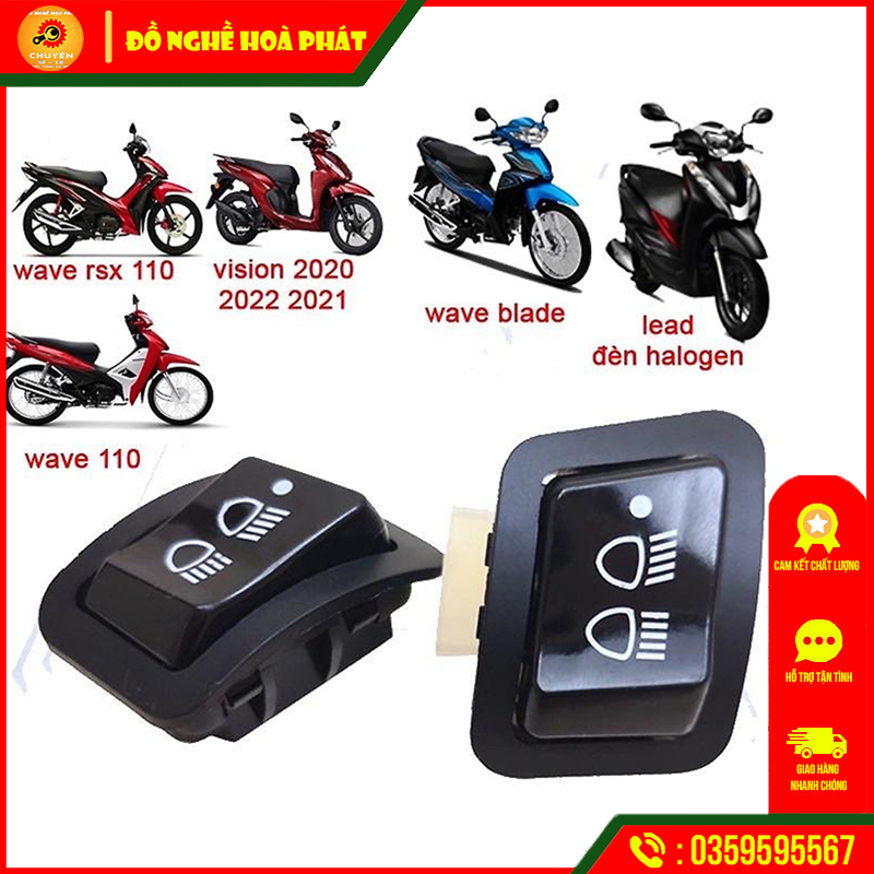 Công tắc tắt đèn pha cos cho các dòng xe wave 110, rsx 110, blade, vision 2021, lead 2021, future không có nút tắt đèn