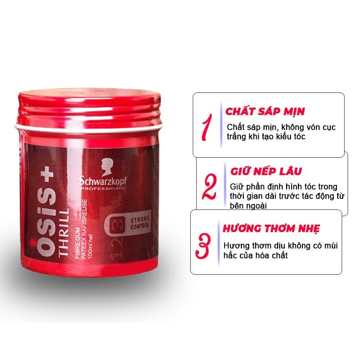 Sáp vuốt tóc nam OSIS+ Thrill tạo kiểu giữ nếp cho tóc Lamyra