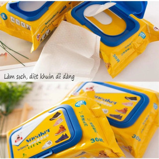 Giấy lau giày gói 30 tờ siêu sạch
