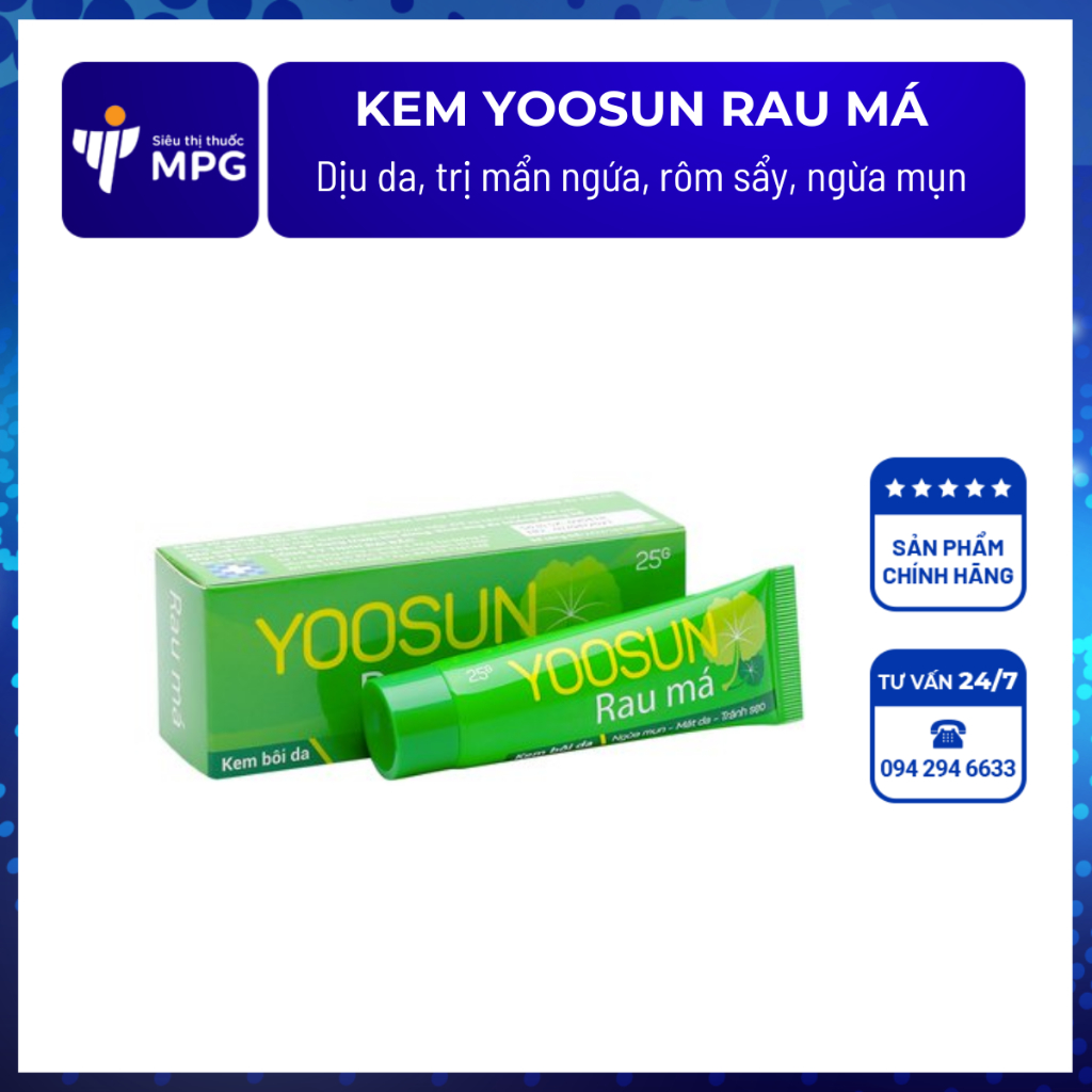 Kem Yoosun Rau Má - Dịu da, Mẩn ngứa, Rôm sẩy, Ngừa mụn