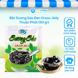 Bột Sương Sáo Đen/ Trắng/ Hạt é  Grass Jelly Thuận Phát Gói 50 gr