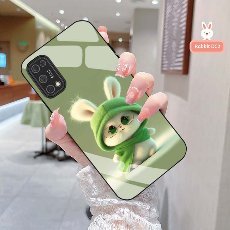 Ốp Lưng REALME 7, REALME 7 PRO Mặt Kính Hình Thỏ CuTe Ngộ Nghĩnh, Phiên Bản Mới