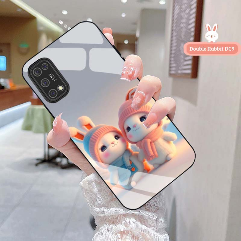 Ốp Lưng REALME 7, REALME 7 PRO Mặt Kính Hình Thỏ CuTe Ngộ Nghĩnh, Phiên Bản Mới