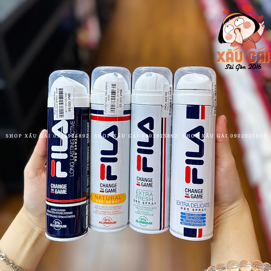 Xịt Khử Mùi Cơ Thể Nam Nữ Toàn Thân, Giảm Tiết Mồ Hôi FILA 150ml