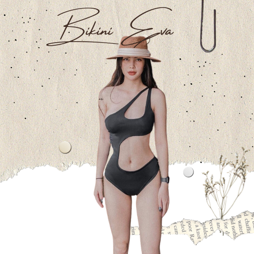 Bikini bộ bơi đi biển liền thân khoét eo vuông sexcy EVA LTKEV