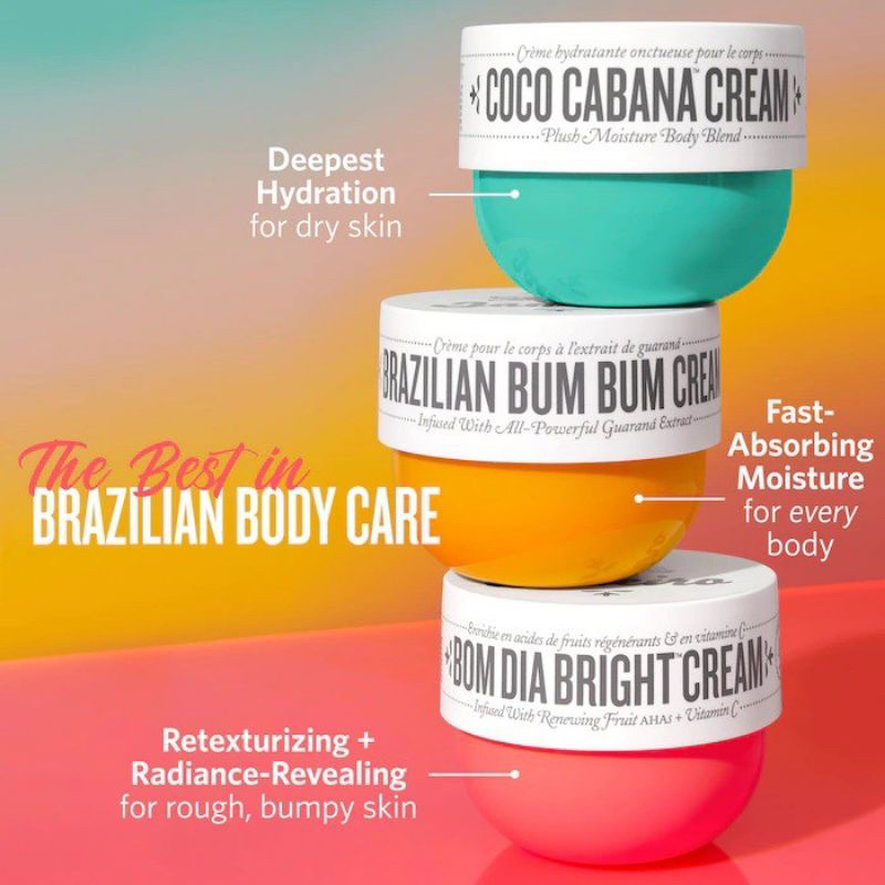 SOL DE JANEIRO 🌿 Kem dưỡng thể Brazilian Bum Bum / Coco Cabana / Bom Dia Bright Body Cream