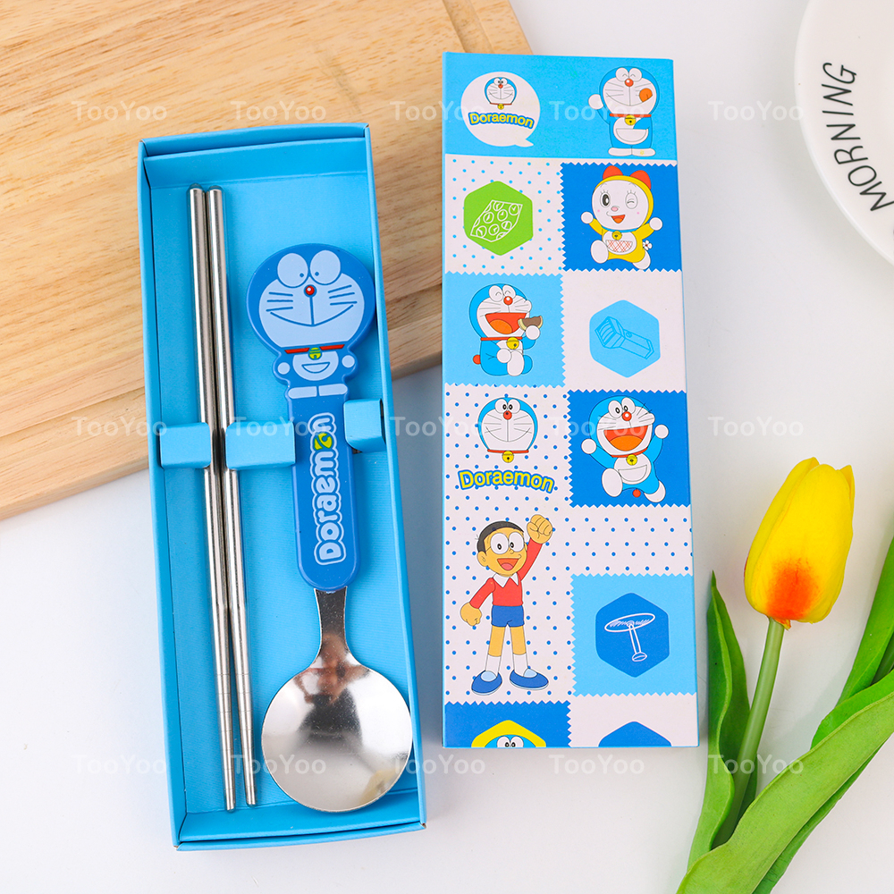 Muỗng đũa trẻ em DORAEMON DOREMON hộp giấy dễ thương cute MON0008 TooYoo