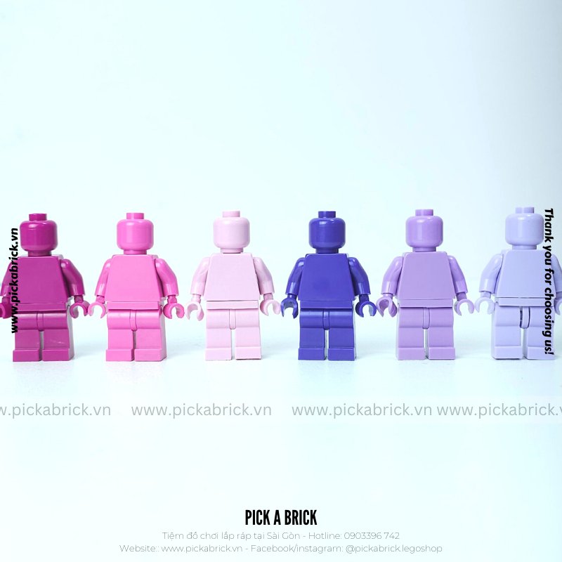 Minifigures màu trơn 40 màu  - Đồ chơi lắp ráp xếp hình mô hình nhân vật mini minifigures MOC